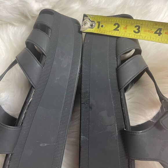 Jeffrey CAMPBELL Candied Black MattePlatform Sandals SZ 8 - Picture 9 of 11